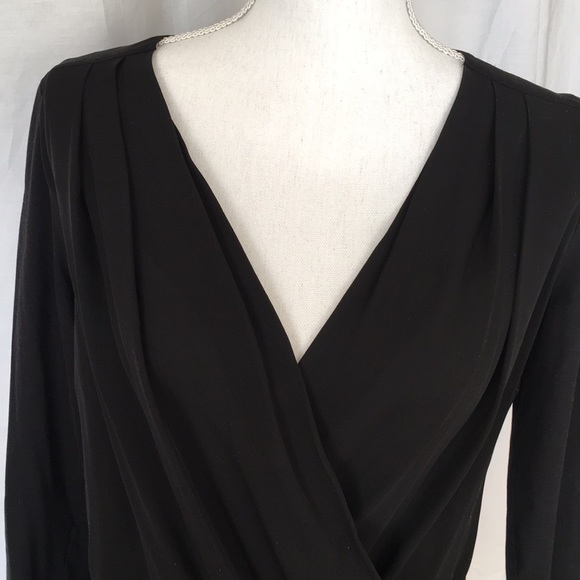 Theory Tops - Theory Enri Silk Mixed Media Crossover Blouse